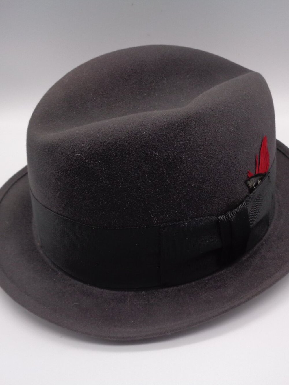 Vintage ROYAL STETSON Dark Gray FEDORA Hat - 7 1/8